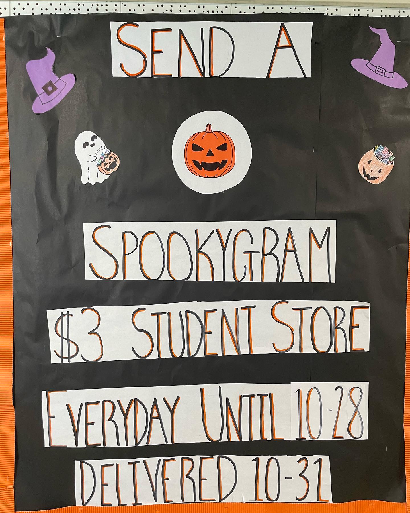 Make sure to buy your friends a Spooky Gram by 10/28. 🎃 🦇 🧙‍♀️